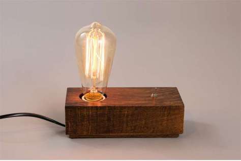 Modern Fancy Natural Wood Base Table Lamp Edison Bulb Table Lamp With Switch for home decoration lighting