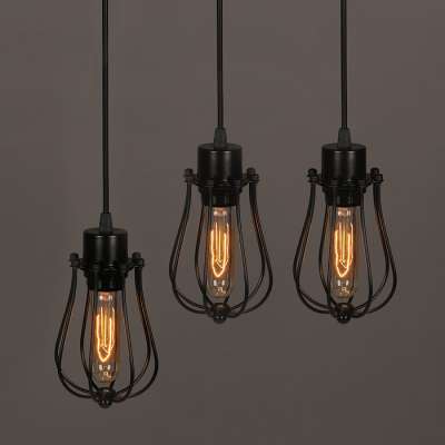 Retro industrial loft style pendant light with single-headed lid for home decoration