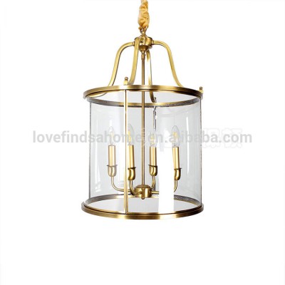 Luxury stair lighting turkish mosque elegant glass chandeliers imported from china American style  brass pendant lamp